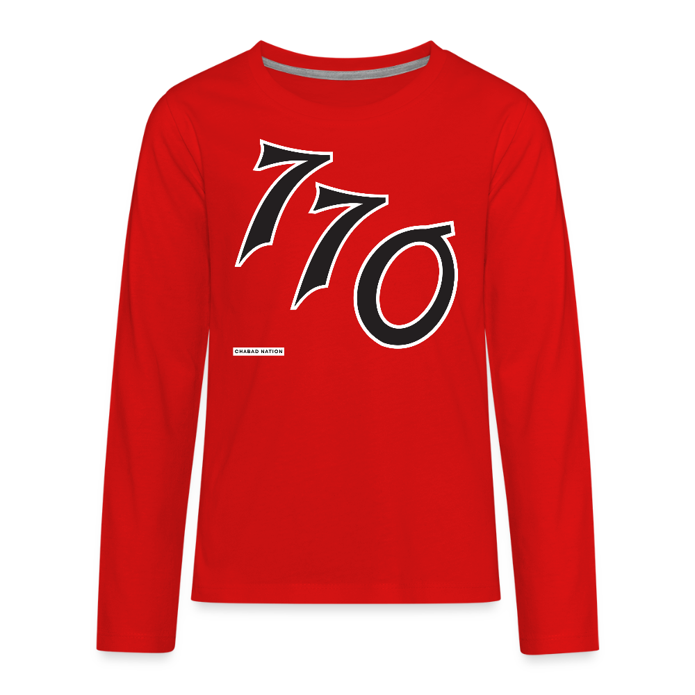 770 Kids' Premium Long Sleeve T-Shirt - red