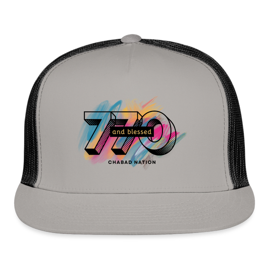 770 And Blessed Trucker Hat - gray/black