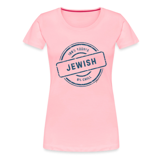 100% Jewish Women’s Premium T-Shirt - pink