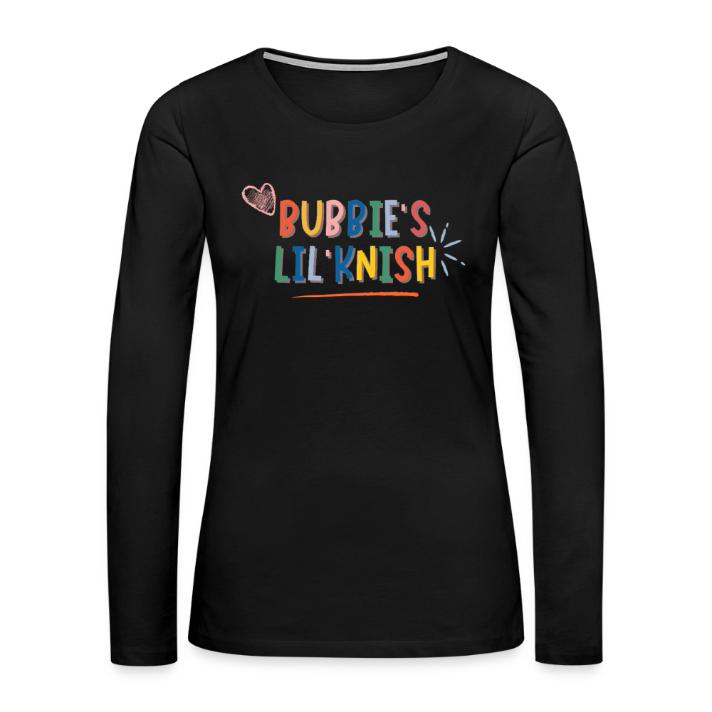Bubbie's Lil' Knish Women's Premium Long Sleeve T-Shirt - black