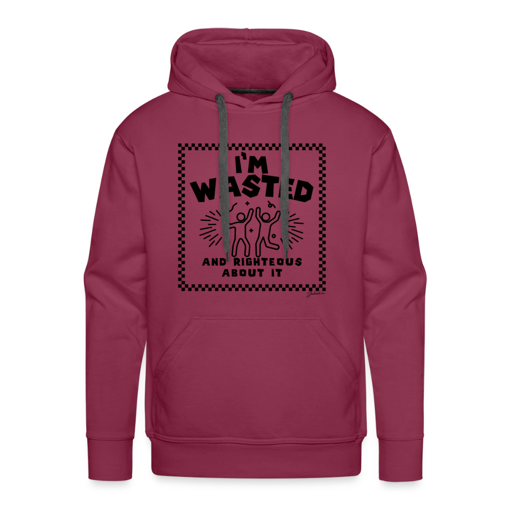 Wasted & Righteous Men’s Premium Hoodie - burgundy
