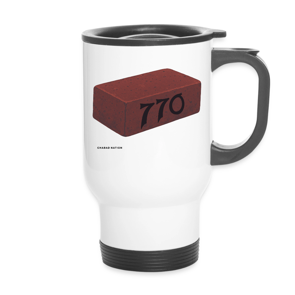 770 Solid Brick Travel Mug - white