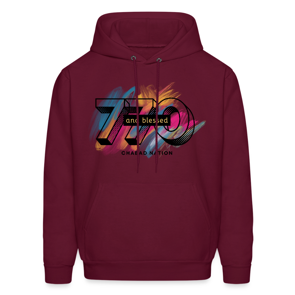 770 And Blessed Men's Hoodie - burgundy