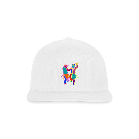 Colorful Dancing Rabbis Snapback Baseball Cap - white