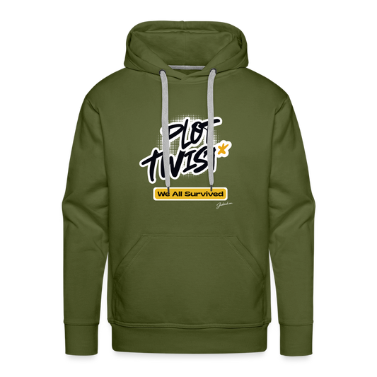 Plot Twist Men’s Premium Hoodie - olive green
