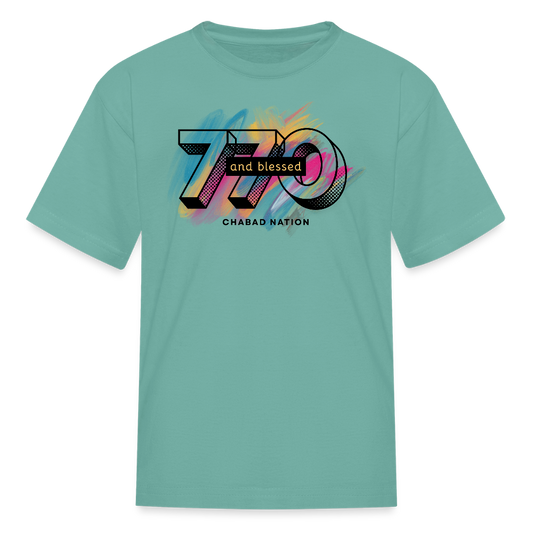 770 And Blessed Kids' T-Shirt - aquatic
