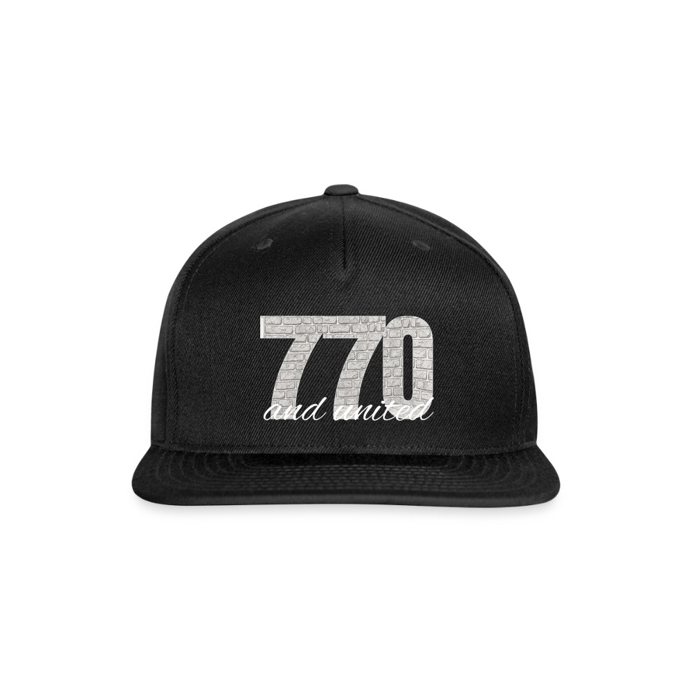 770 And United Light Snapback Baseball Cap - black