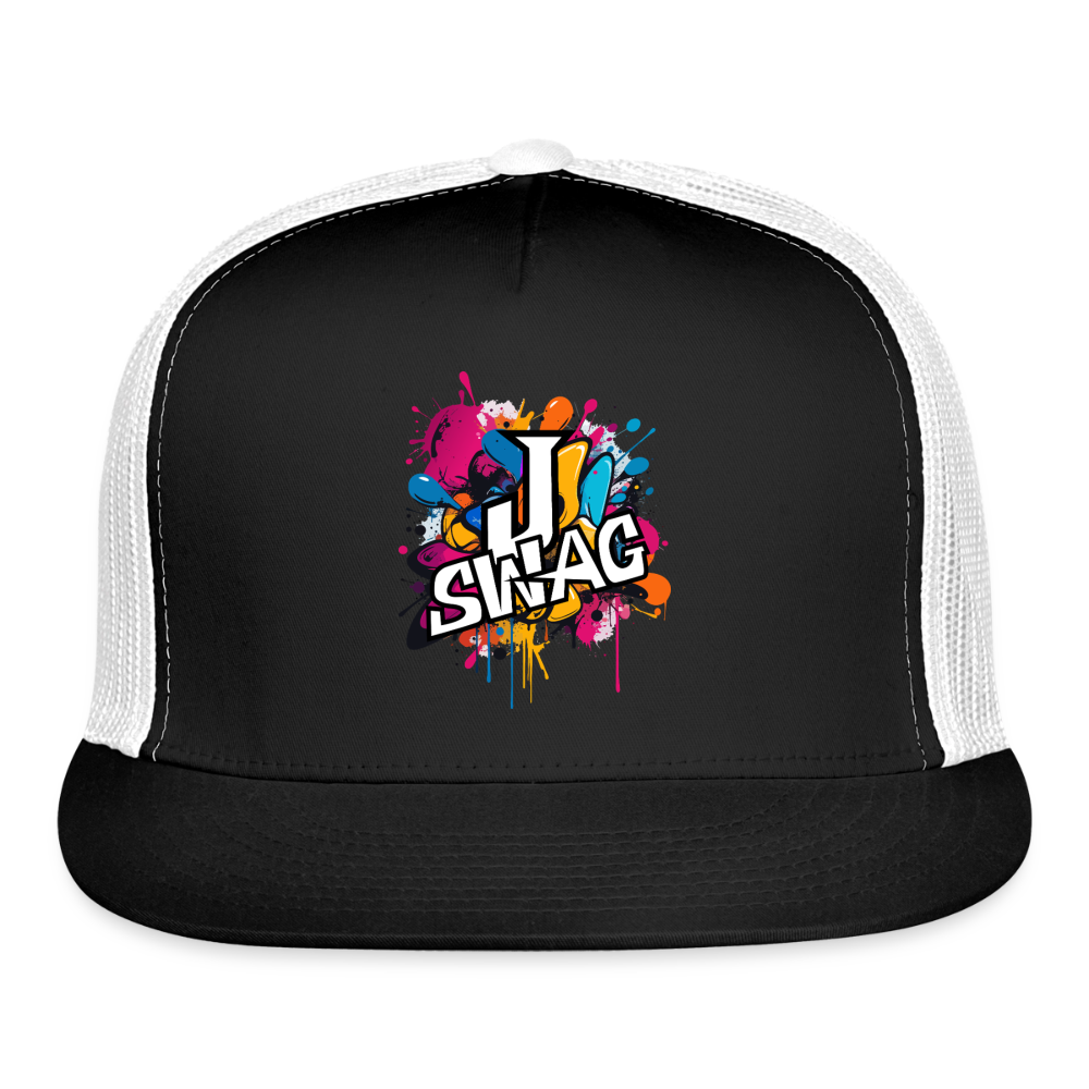 Jswag Logo Trucker Hat - black/white