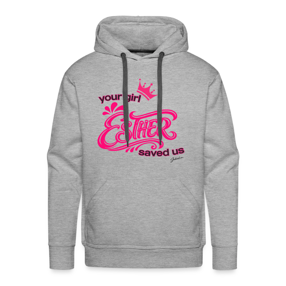 Your Girl Esther Men’s Premium Hoodie - heather grey