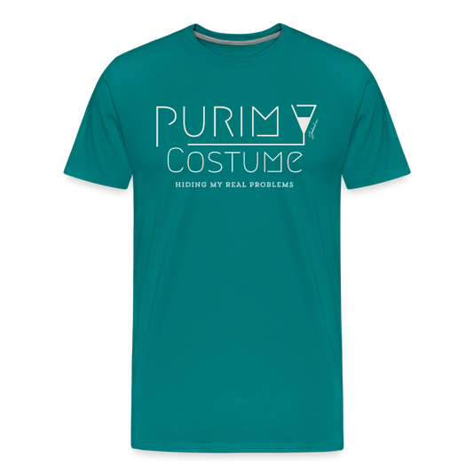 Purim Costume Men's Premium T-Shirt - teal