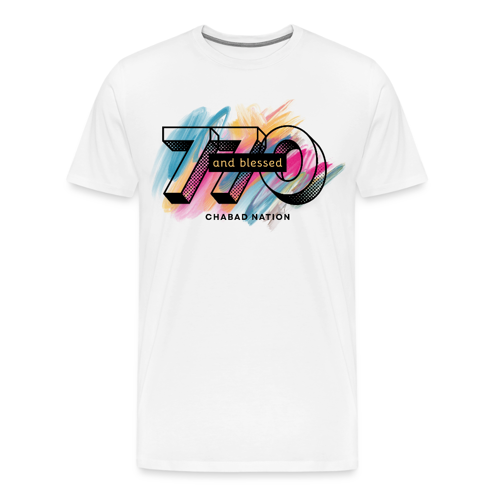 770 And Blessed Men's Premium T-Shirt - white