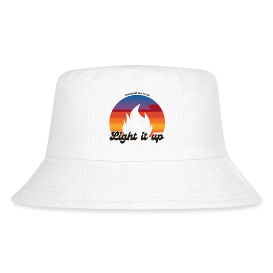 Light It Up Kid's Bucket Hat - white