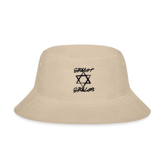 Shabbat Shalom Graffiti Star Bucket Hat - cream
