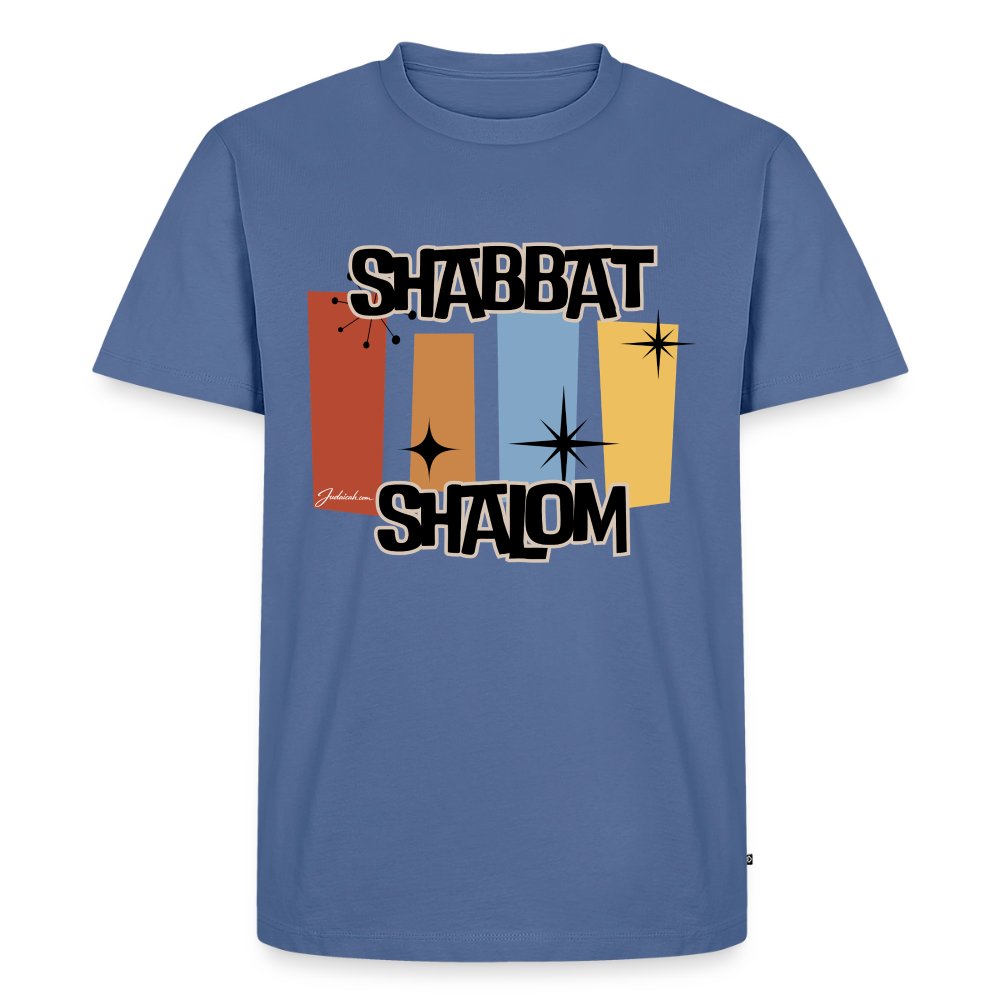 Retro Shabbat Men's Premium T-Shirt - stone blue