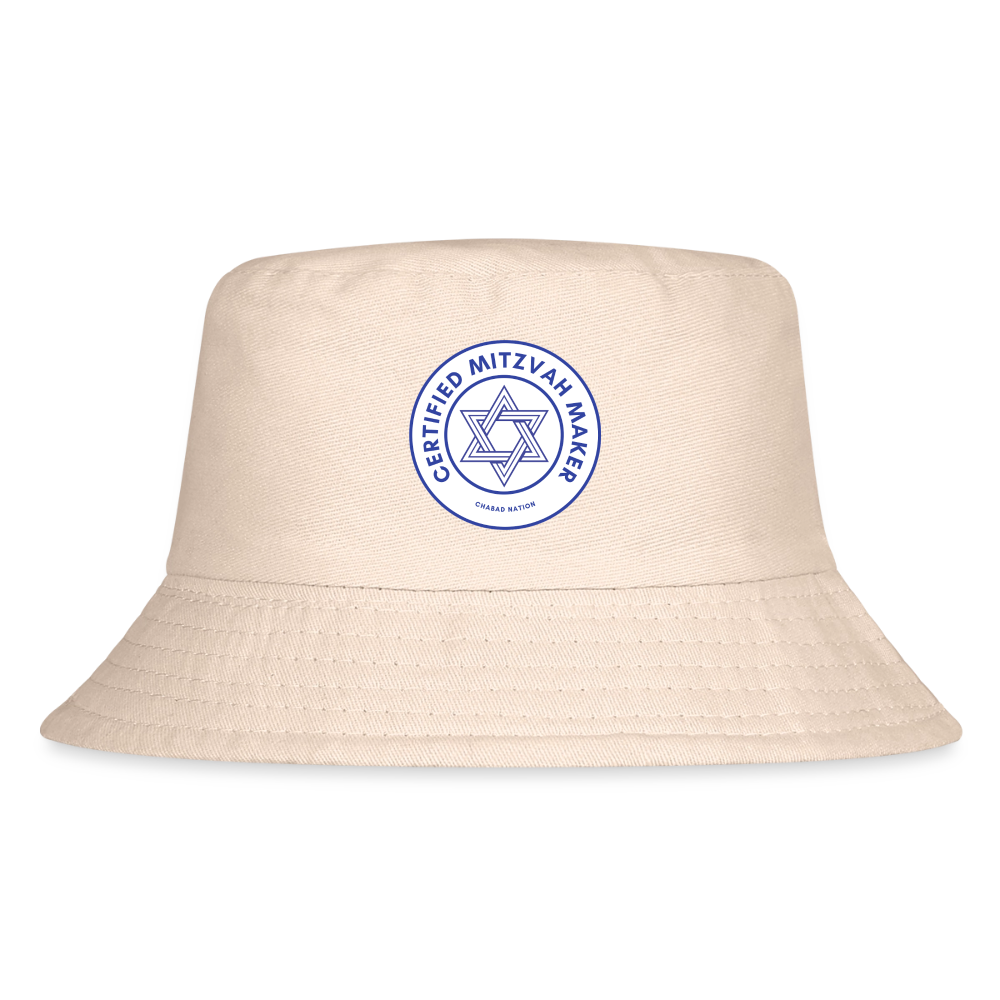 Certified Mitzvah Maker Kid's Bucket Hat - Natural
