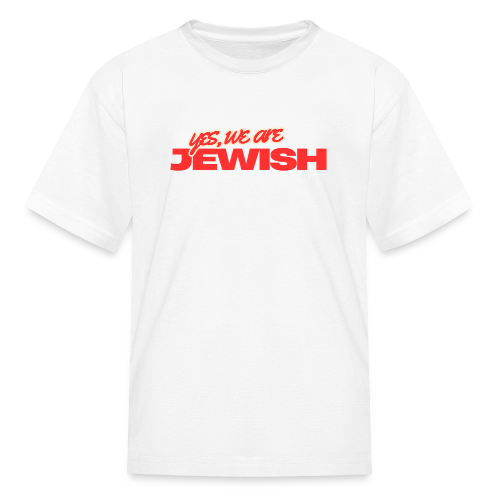 Yes, We're Jewish Kids' T-Shirt - white