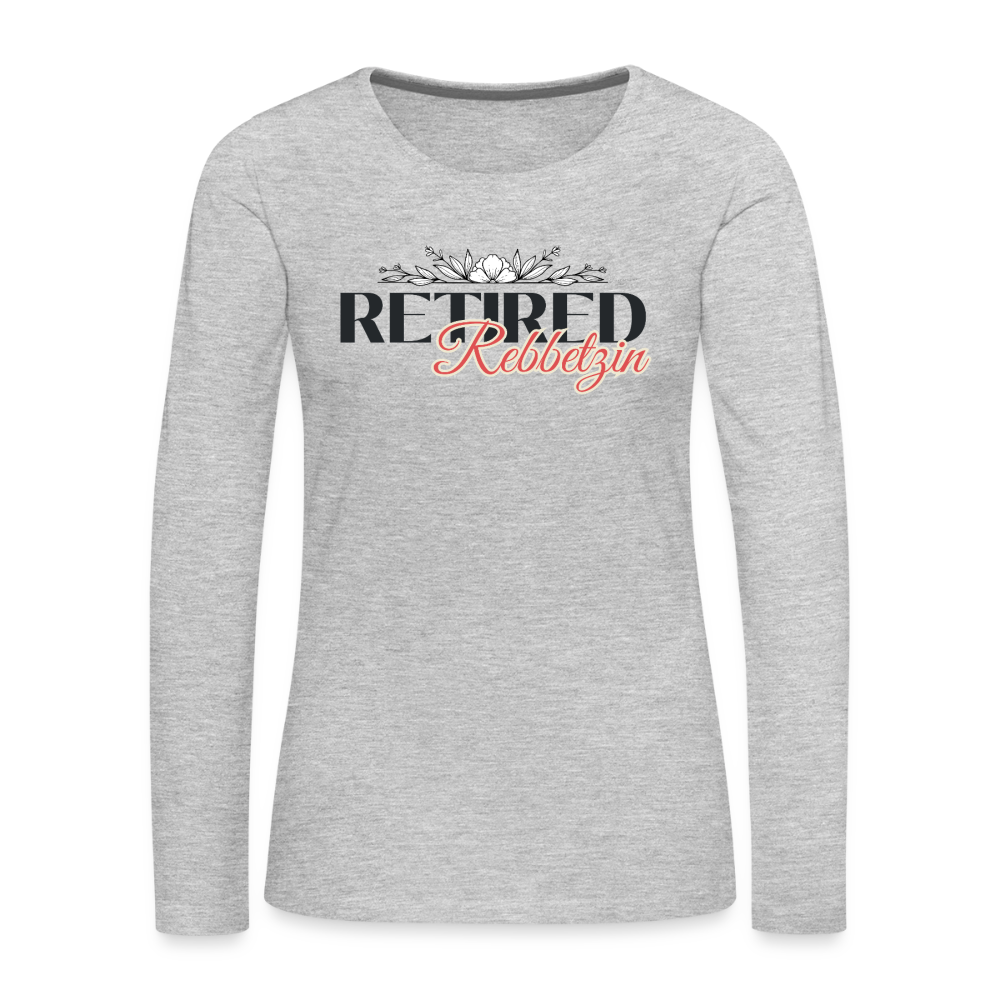 Retired Rabbetzin Women's Premium Long Sleeve T-Shirt - heather gray