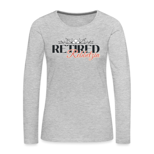 Retired Rabbetzin Women's Premium Long Sleeve T-Shirt - heather gray