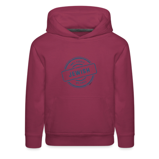 100% Jewish Kids‘ Premium Hoodie - burgundy