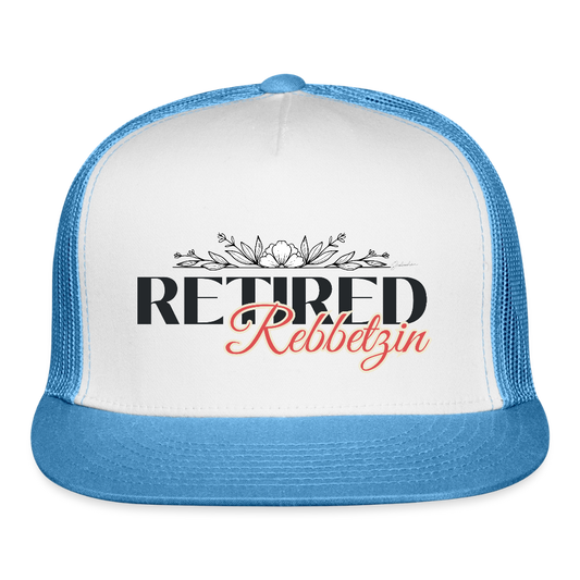 Retired Rabbetzin Trucker Hat - white/blue
