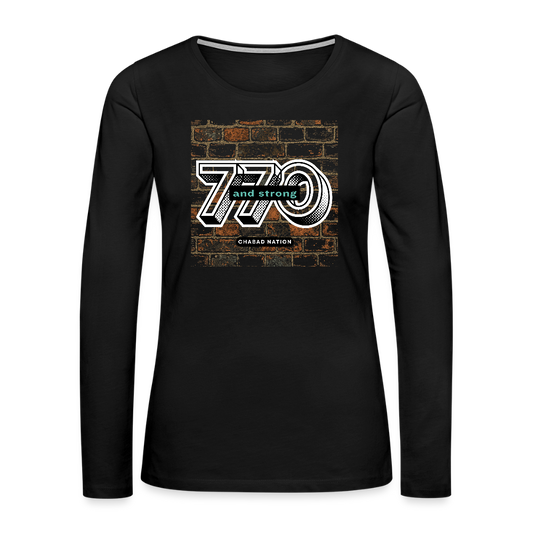 770 And Strong Women's Premium Long Sleeve T-Shirt - black
