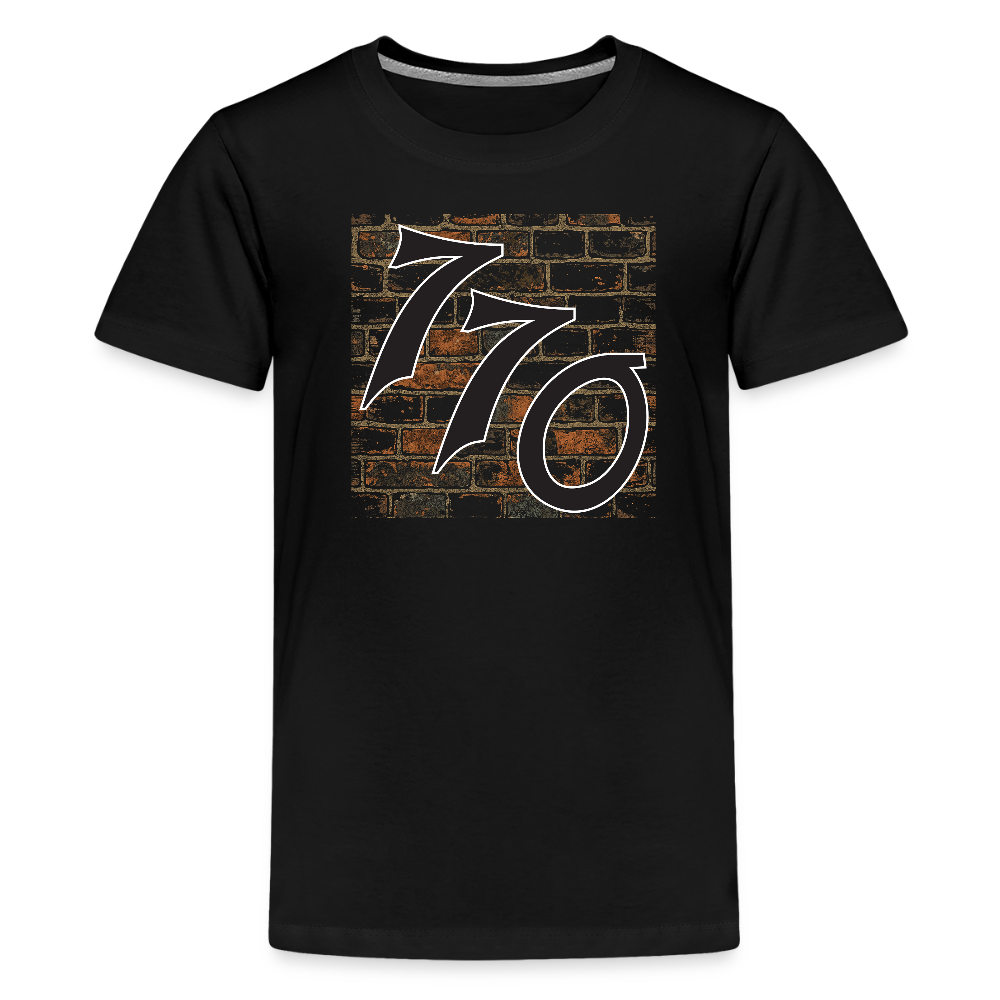 770 Brick Wall Kids' Premium T-Shirt - black