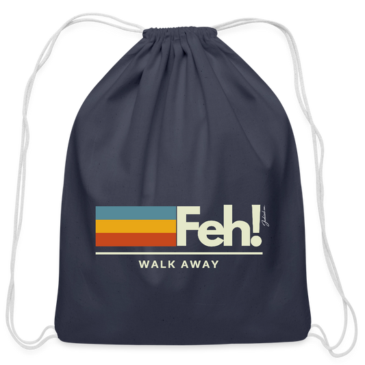 Feh! Cotton Drawstring Bag - navy