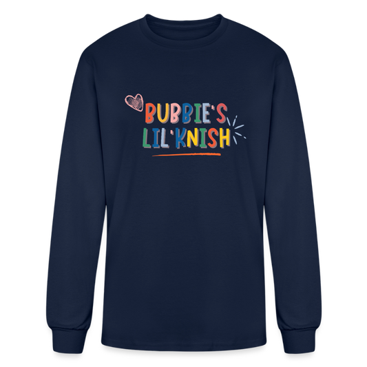 Bubbie's Lil' Knish Men's Long Sleeve T-Shirt - navy