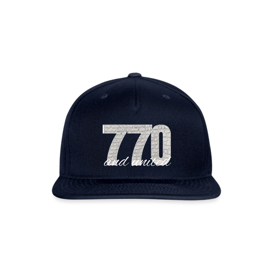770 And United Light Snapback Baseball Cap - navy