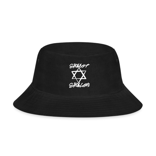 Shabbat Shalom Graffiti Light Star Bucket Hat - black