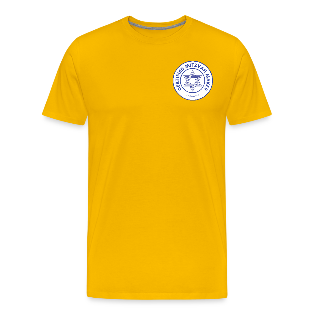 Certified Mitzvah Maker Badge Men's Premium T-Shirt - sun yellow