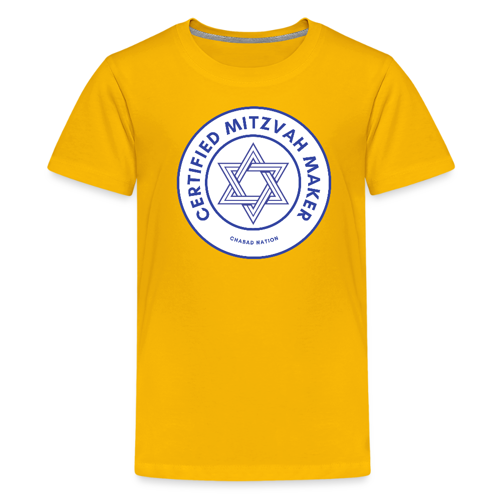 Certified Mitzvah Maker Kids' Premium T-Shirt - sun yellow