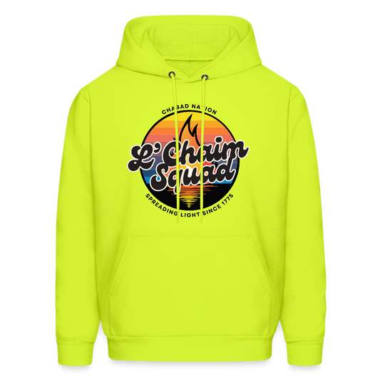 L’Chaim Squad – Spreading Light Men's Hoodie - safety green