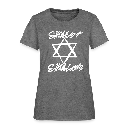 Shabbat Shalom Graffiti Light Star Women's T-Shirt - graphite heather