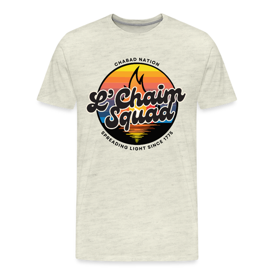 L’Chaim Squad – Spreading Light Men's Premium T-Shirt - heather oatmeal