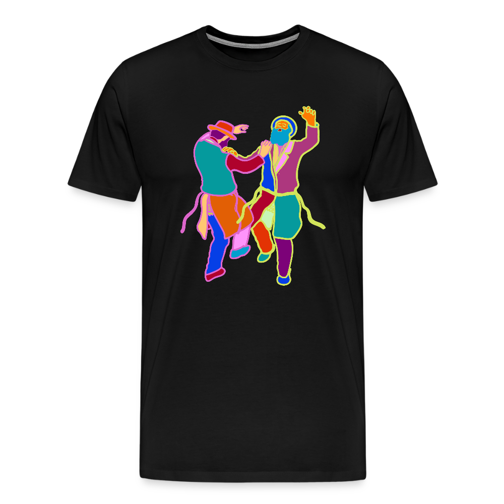 Colorful Dancing Rabbis Men's Premium T-Shirt - black