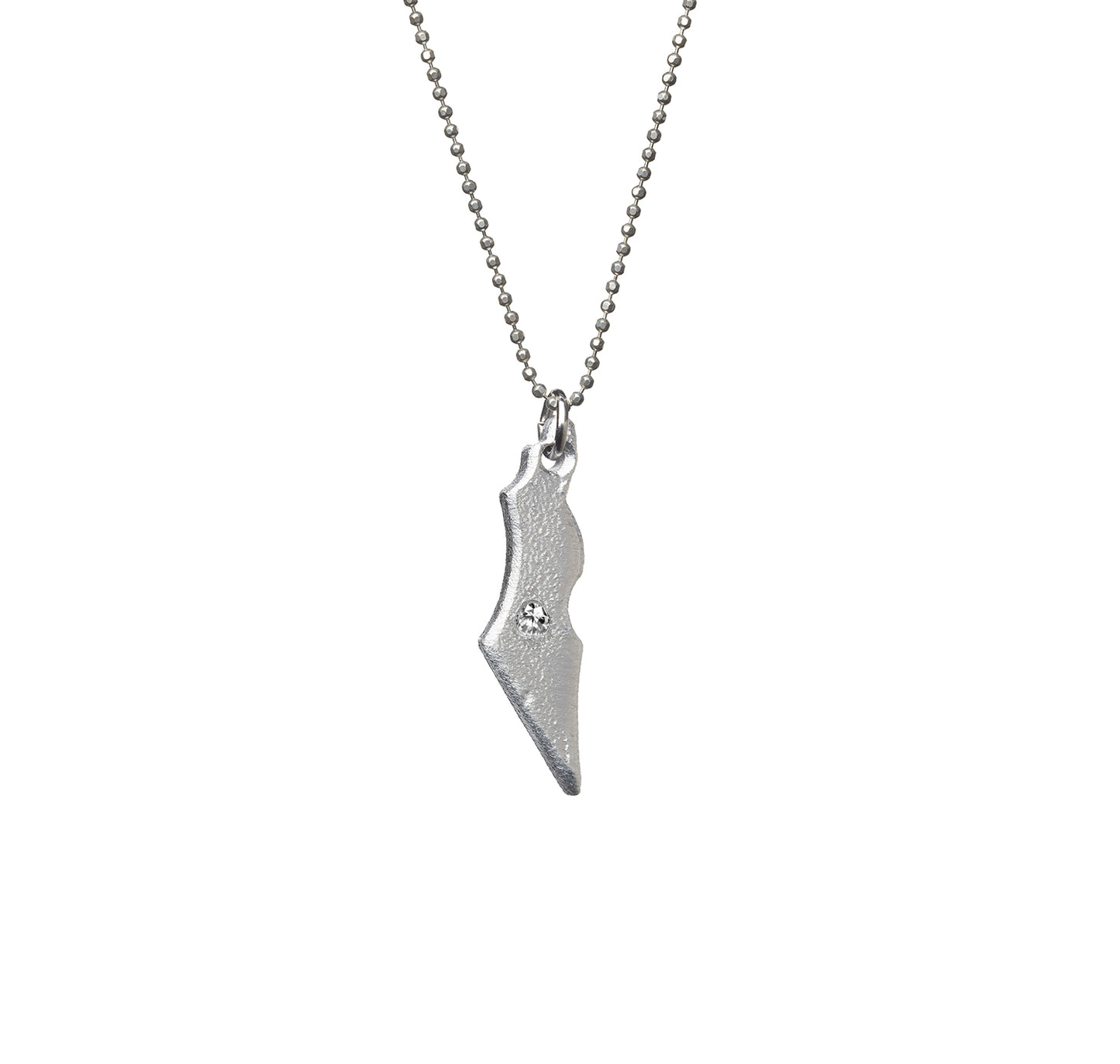 Iron Diamond Map Necklace by Yaron Bob