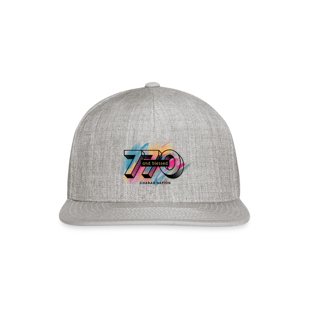 770 And Blessed  Snapback Baseball Cap - heather gray