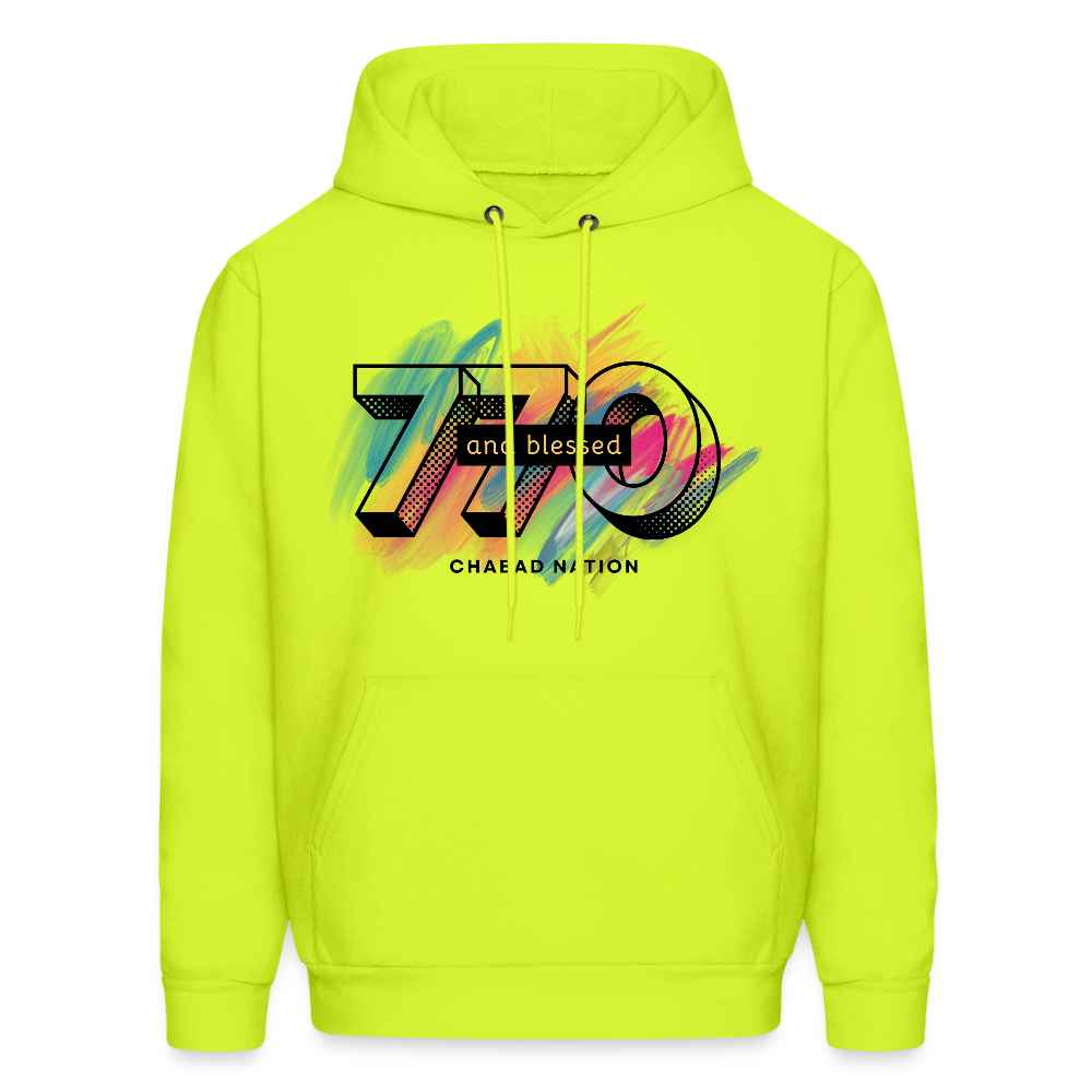 770 And Blessed Men's Hoodie - safety green
