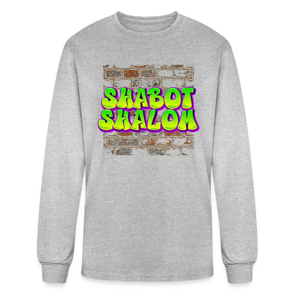 Shabot Shalom Brick 770 Graffiti Men's Long Sleeve T-Shirt - heather gray