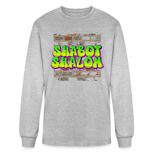 Shabot Shalom Brick 770 Graffiti Men's Long Sleeve T-Shirt - heather gray