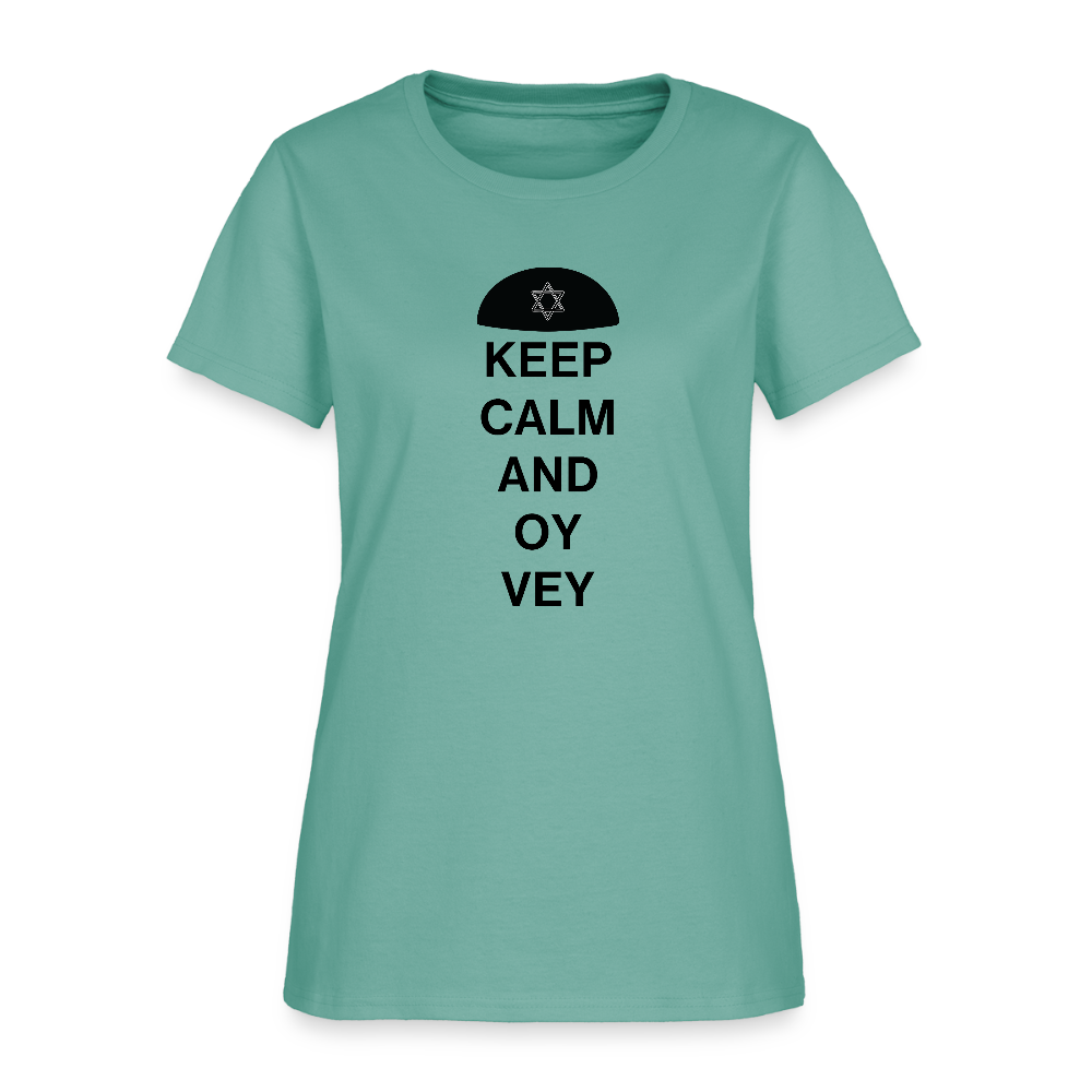 Keep Calm and Oy Vey Women's T-Shirt - aquatic