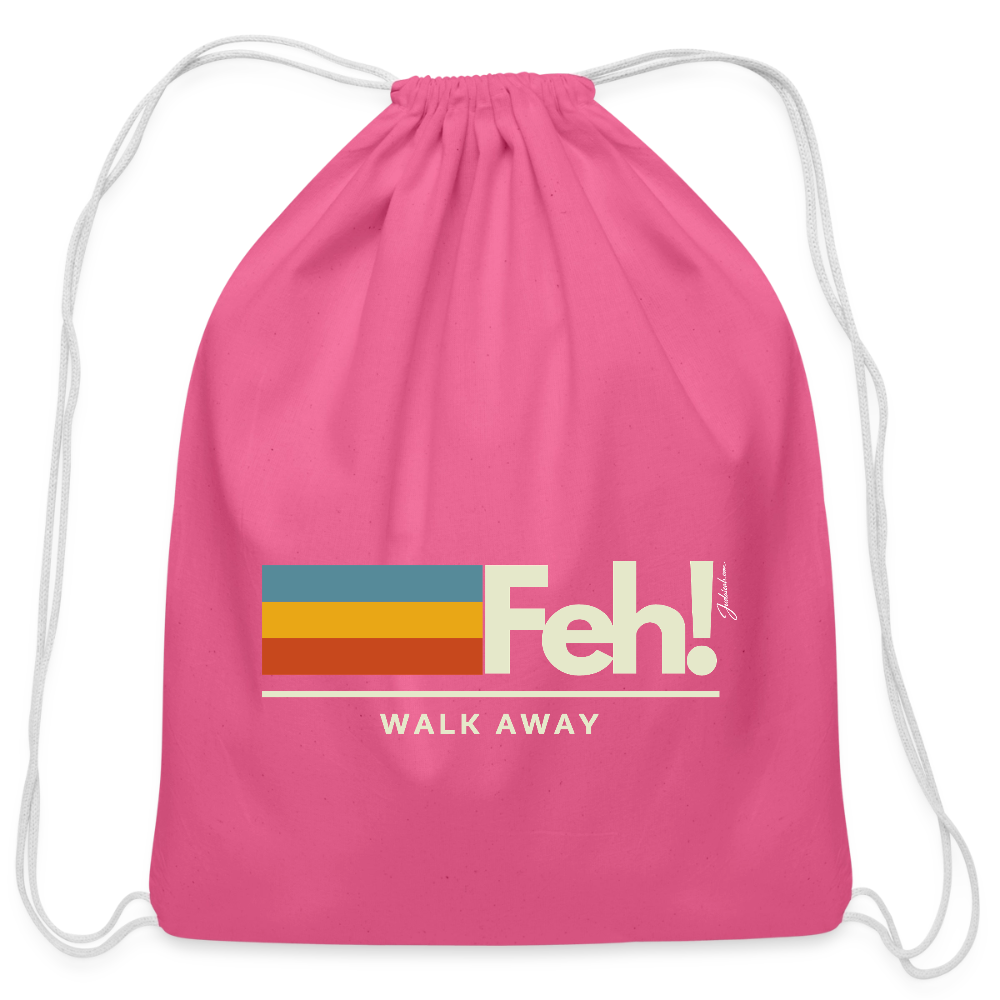 Feh! Cotton Drawstring Bag - pink