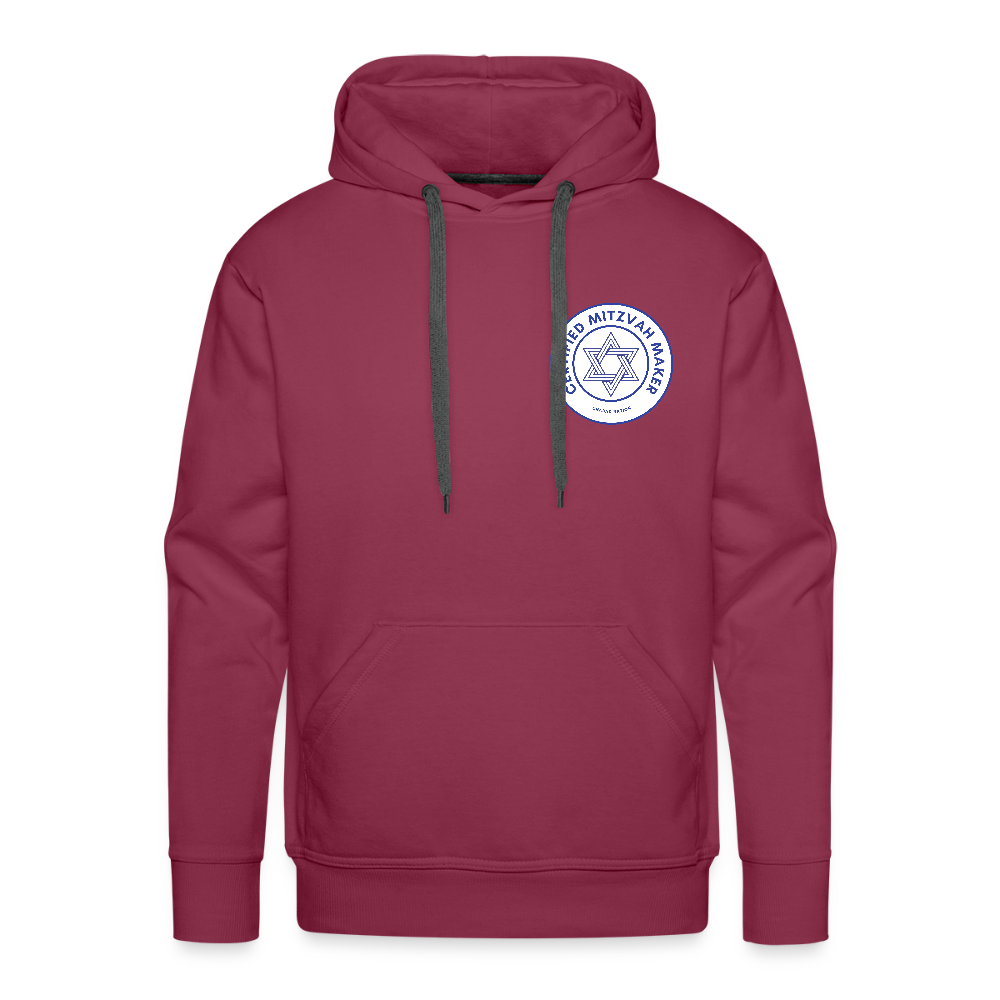 Certified Mitzvah Maker Badge Men’s Premium Hoodie - burgundy