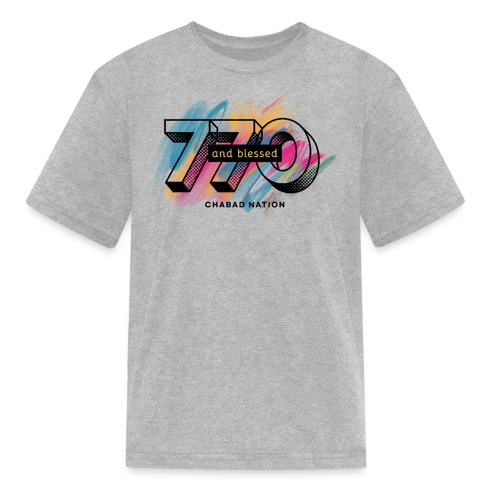 770 And Blessed Kids' T-Shirt - heather gray