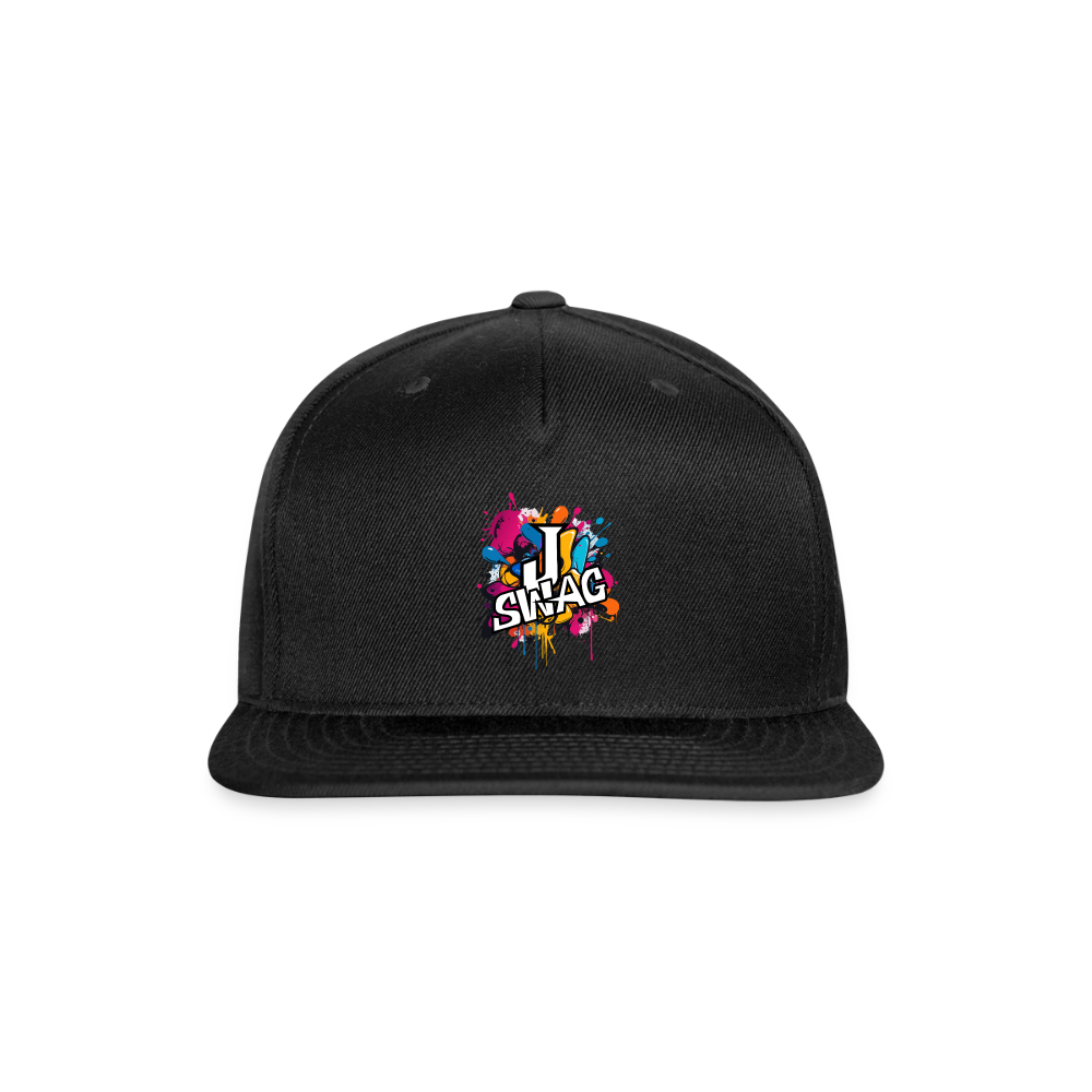 Jswag Logo Snapback Baseball Cap - black