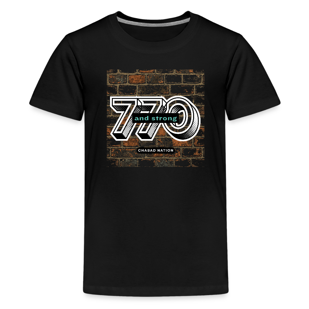 770 And Strong Kids' Premium T-Shirt - black