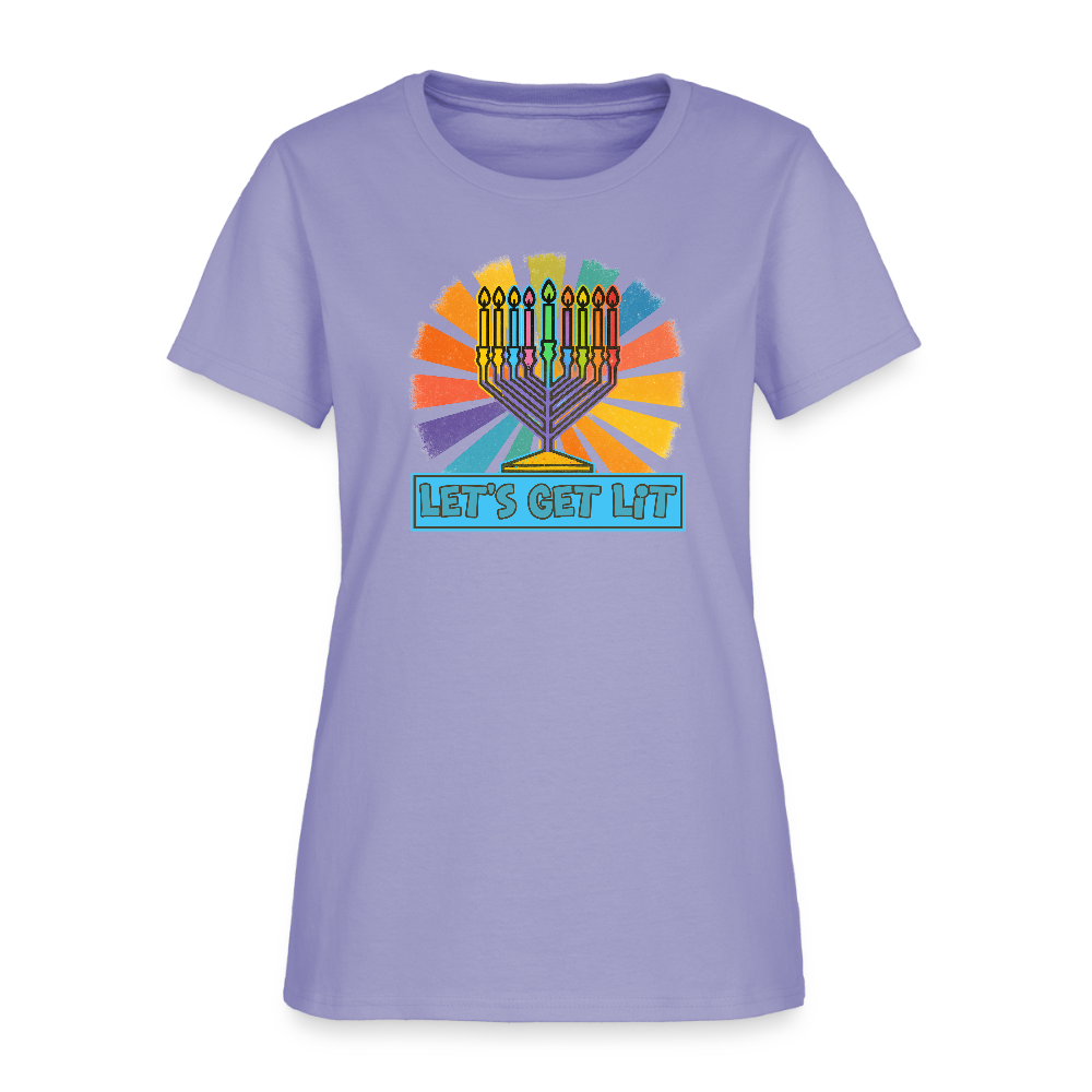 Radiant Retro Let's Get Lit Women's T-Shirt - lavender