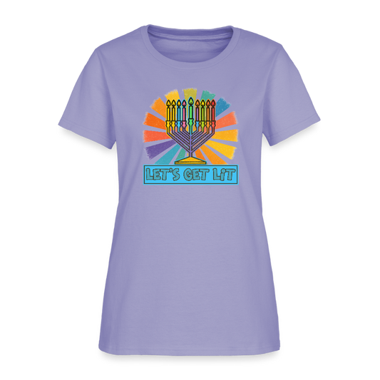 Radiant Retro Let's Get Lit Women's T-Shirt - lavender