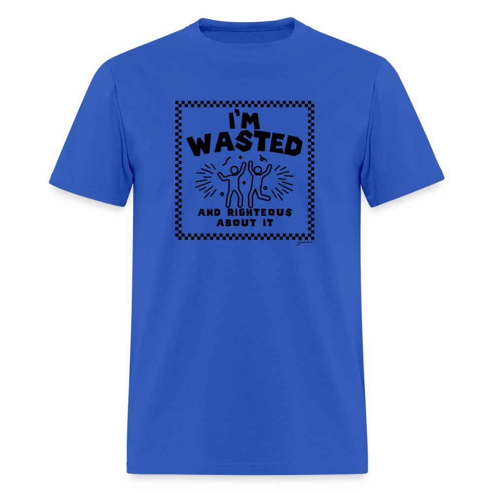 Wasted & Righteous Men's T-Shirt | GILDAN 5000 - royal blue